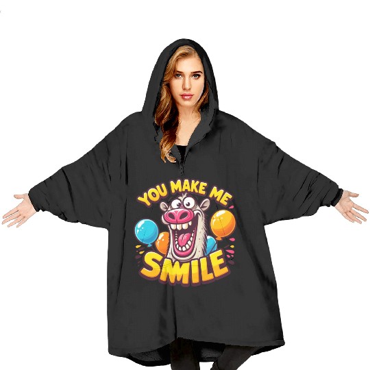 Joyful Donkey A Smile Inducing Design Blanket Hoodies