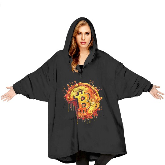 Bitcoin Pizza Day Funny Crypto Currency Trading Blanket Hoodies