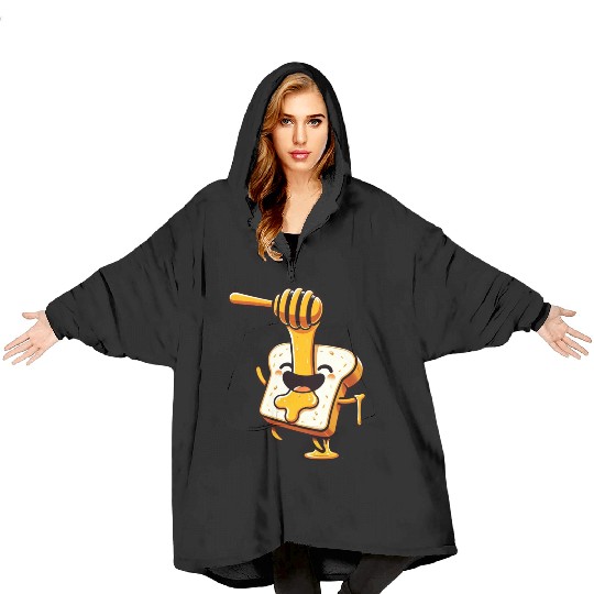 Toast with Honey Beekeeper Bee Honey Blanket Hoodies