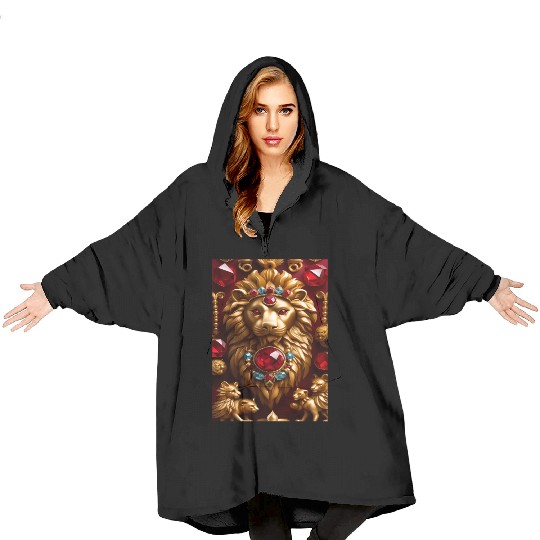 Golden lion Blanket Hoodies