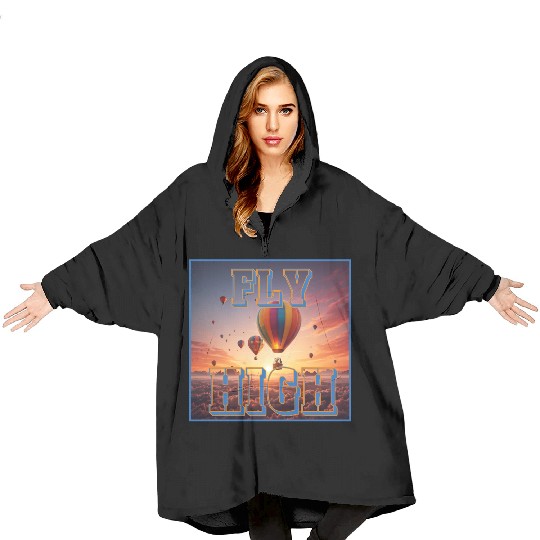 Novelty Fly High Blanket Hoodies