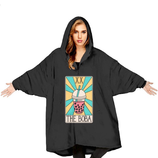 Boba Tarot Card - Bubble Tea Blanket Hoodies