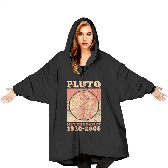 Pluto Never Forget Space Science Astronomy Blanket Hoodies