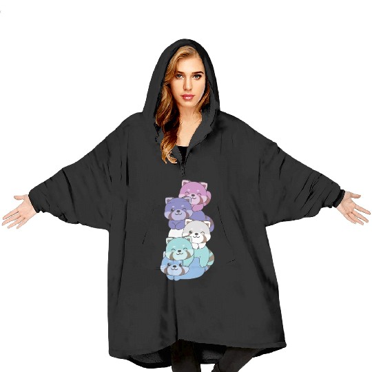 Spectrasexual Flag Pride Lgbtq Cute Red Panda Blanket Hoodies