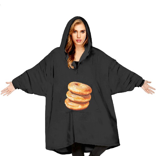 Bagel Lover For Men BreakFast Jewish Food Beigel Blanket Hoodies