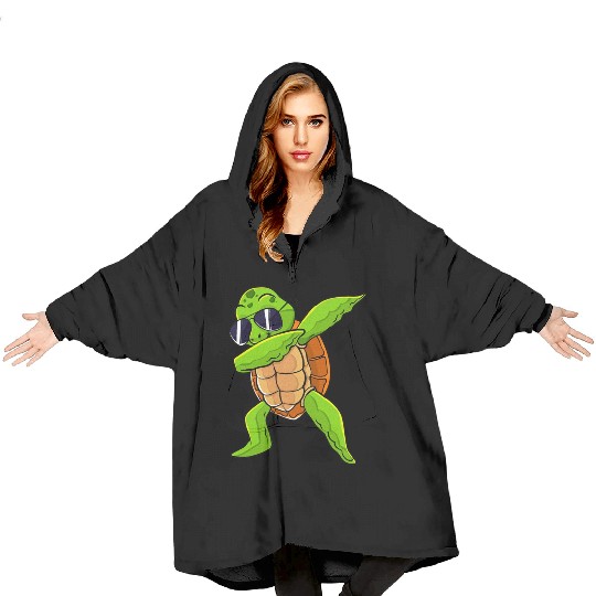 Dabbing Sea Turtle Animal Lover Save The Turtles Blanket Hoodies