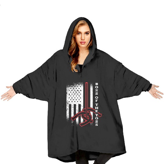 Boss Of The Toss USA Horseshoe Pitching Blanket Hoodies