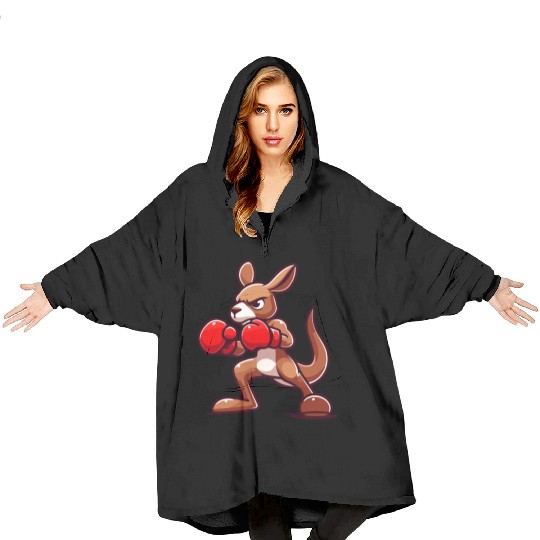 Ring Champ Kangaroo: Boxing Bound Blanket Hoodies