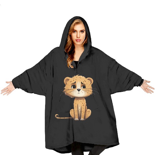 Little but Wild Cutie Cheetah Blanket Hoodies