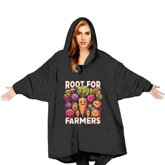 Farmers Market Farmer Agriculture Farming Food Blanket Hoodies