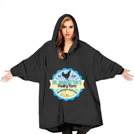Dr Manhattan Poultry Farm Blanket Hoodies