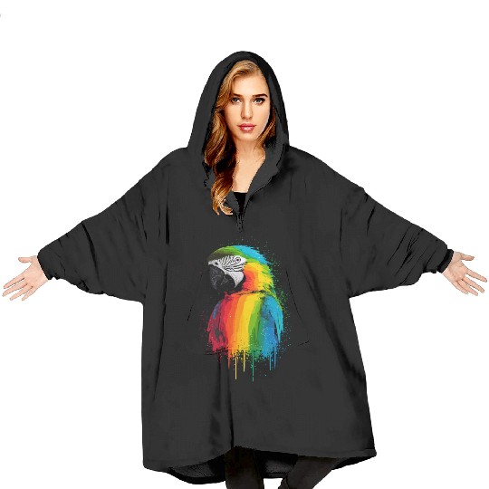 Macaw Parrot for a Bird Lover Animal Lover Blanket Hoodies