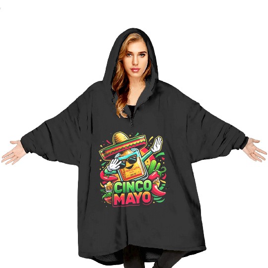 Cinco de Mayo Tequila Bottle Blanket Hoodies