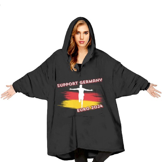 support Germany Blanket Hoodies