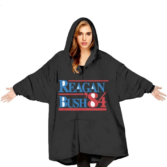 REAGAN BUSH 84 Classic Blanket Hoodies