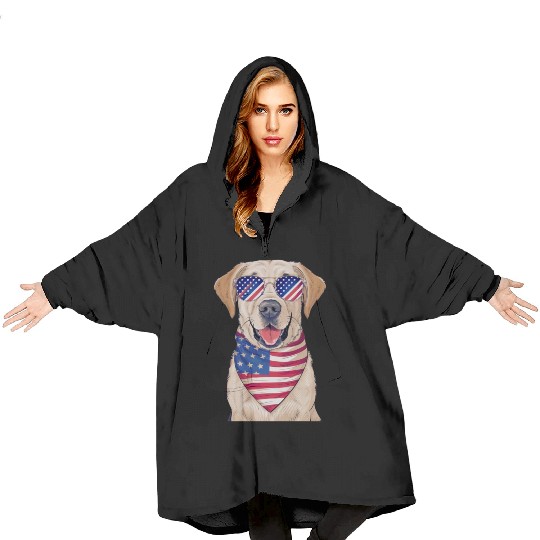 Labrador Retriever donning Blanket Hoodies