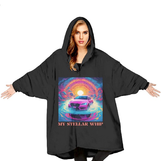 Synthwave Art Futuristic Car Blanket Hoodies