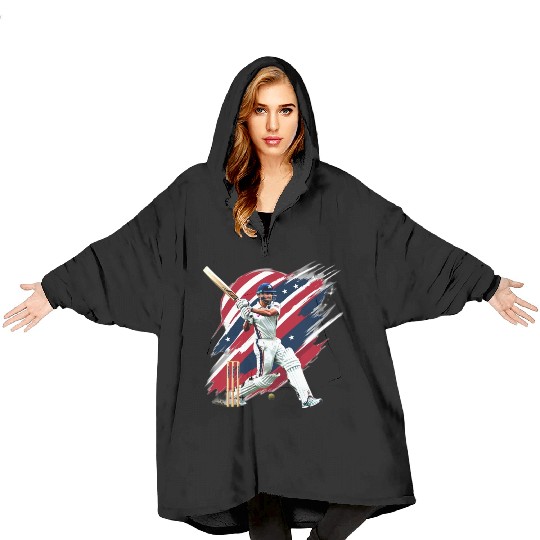 US CRICKET LOVE Blanket Hoodies