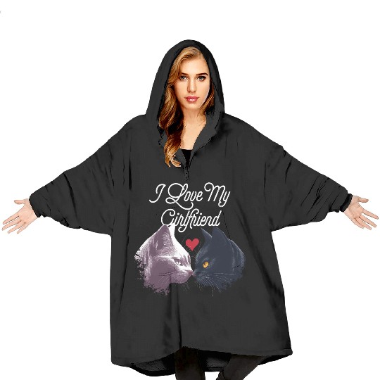 Love My Girlfriend Funny Valentines Day Humor Blanket Hoodies