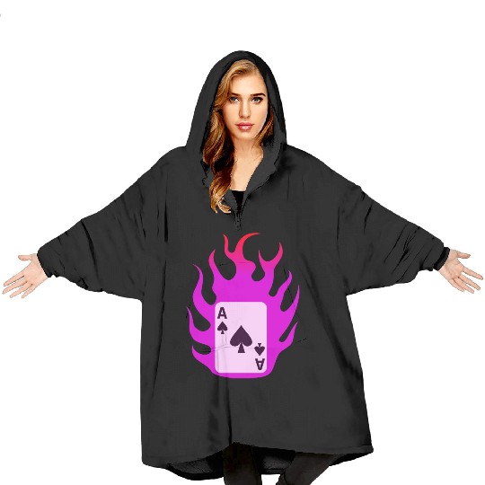 Flaming Card - X-men Blanket Hoodies