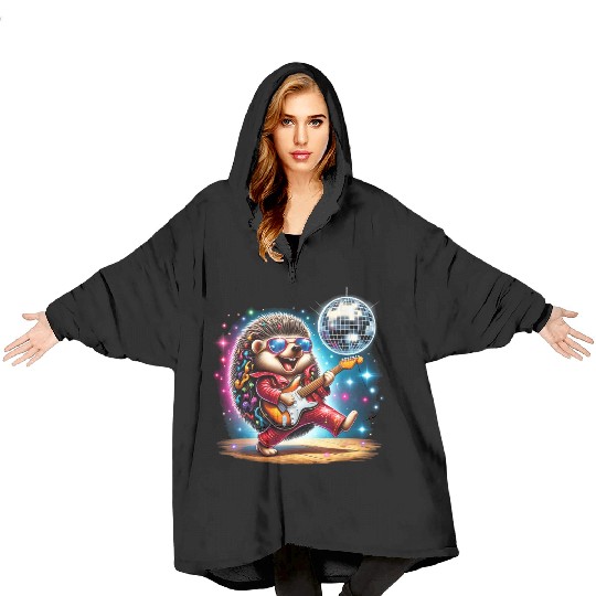 Disco Ball Guitar Hedgehog Blanket Hoodies