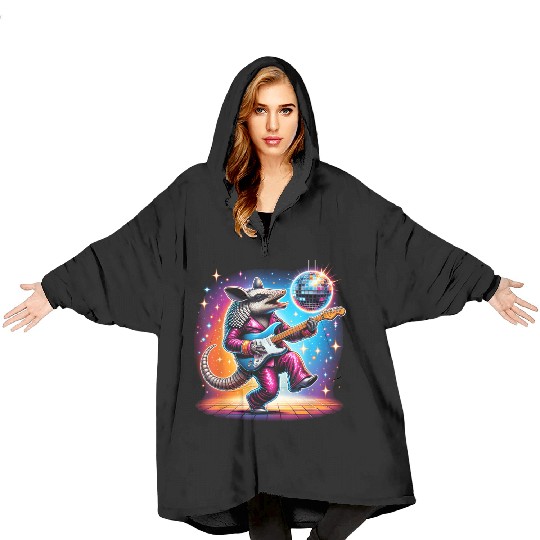 Disco Ball Guitar Armadillo Blanket Hoodies