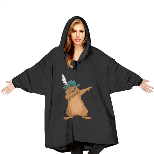 Groundhog Marmot for a Marmot lover groundhog fan Blanket Hoodies