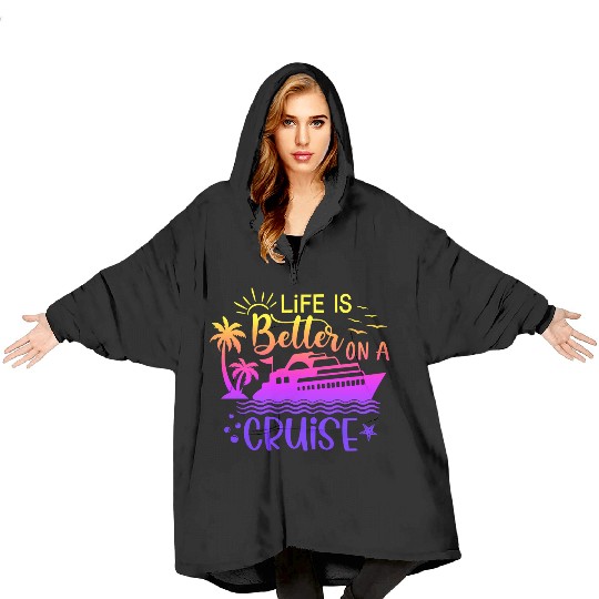 Escape every day life is belle on a cruise Blanket Hoodies