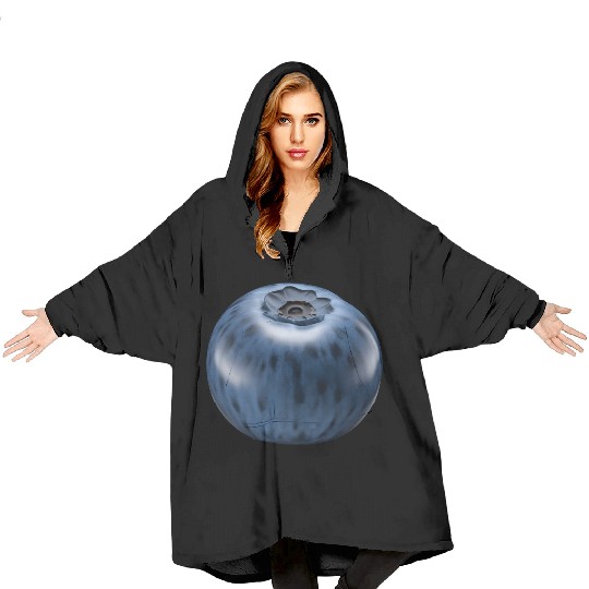 Blueberry Realistic Blanket Hoodies