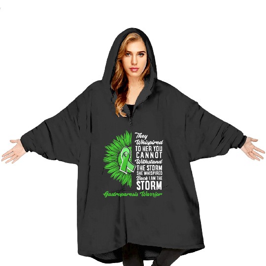 Motivational Storm Gastroparesis Awareness Blanket Hoodies