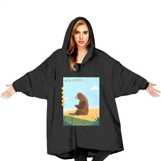 solo picnic for outdoor picnics Blanket Hoodies