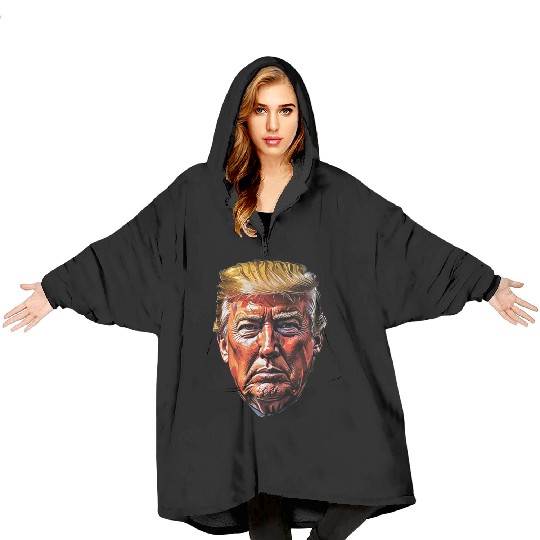 Donald Trump Election 2024 Image: Patriotic Design Blanket Hoodies