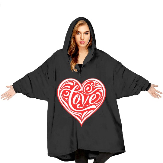 Tribal Love Heart LIKE US ON FACEBOOK # Blanket Hoodies