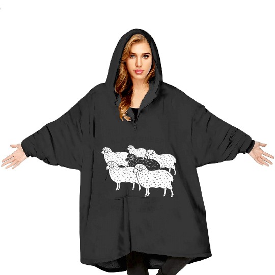 Black sheep make this world livable Blanket Hoodies