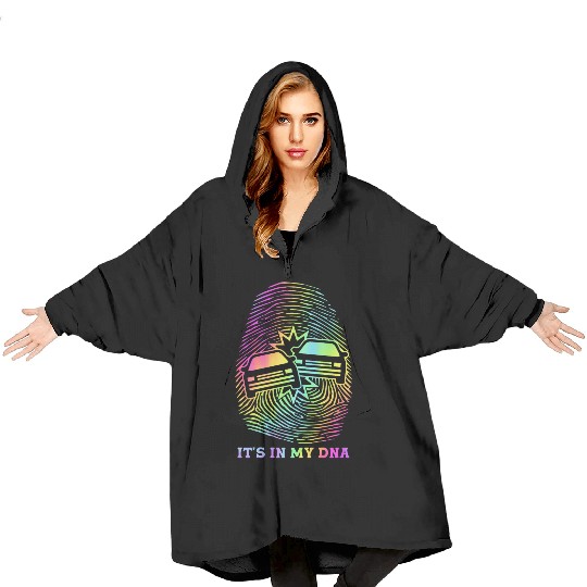 Retro Demolition Derby Finger Print It's In My DNA Blanket Hoodies