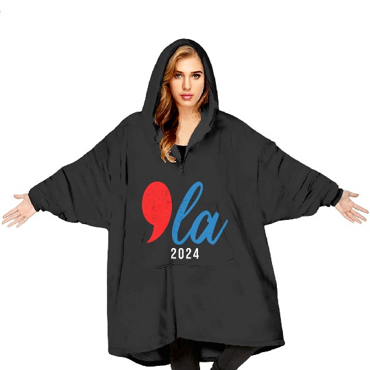 Comma La Kamala Harris 2024 Blanket Hoodies