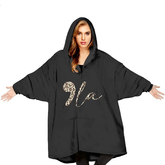 Comma La Leopard Print Kamala Harris Blanket Hoodies