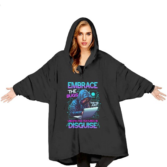 Embrace The Bugs Coder Computer Engineer Software Blanket Hoodies