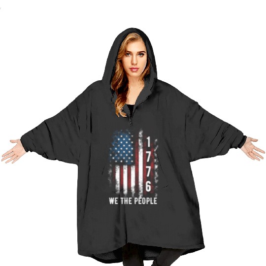 1776 we the people Blanket Hoodies