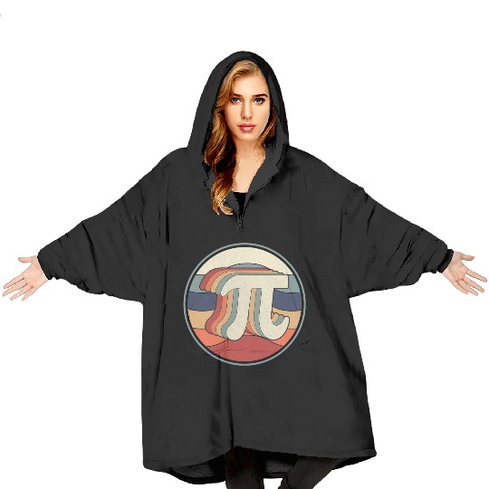 Vintage Pi Day Math 70s 80s Retro Pi Symbol Blanket Hoodies