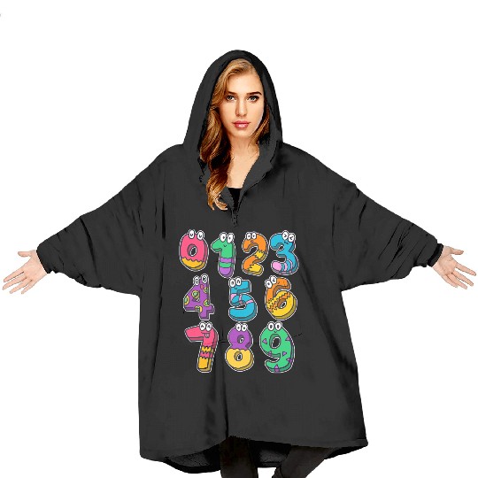 Funny Number Maths Back To School Teacher Kids Blanket Hoodies