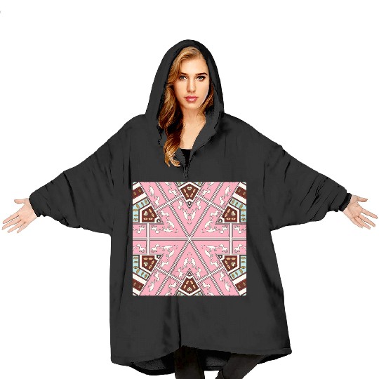 eyes on nature mandala Blanket Hoodies