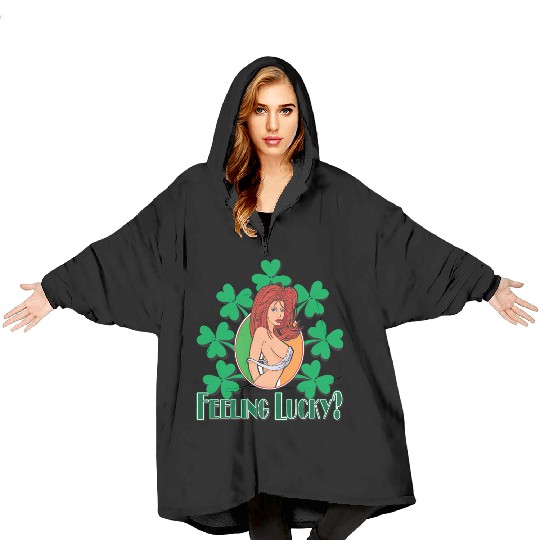 Feeling Lucky Girl Blanket Hoodies
