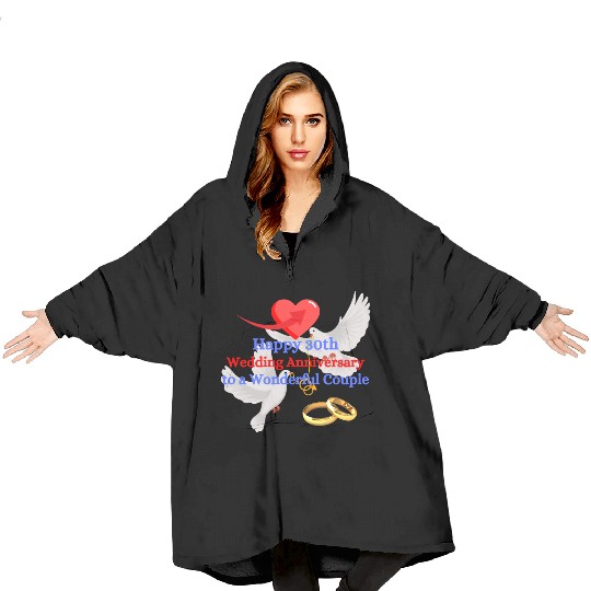 Happy wedding Aniiversary 30th Blanket Hoodies