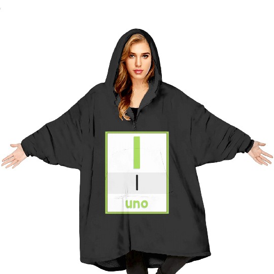 Spanish numbers Uno Blanket Hoodies