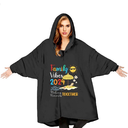 Family Cruise Ship Vacation Trip 2024 Family Blanket Hoodies