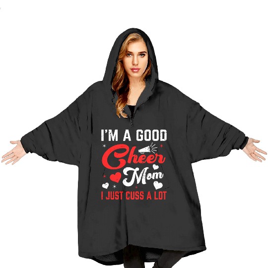 A Good Cheer Mom Cheerleading Mommy Mother's Day Blanket Hoodies