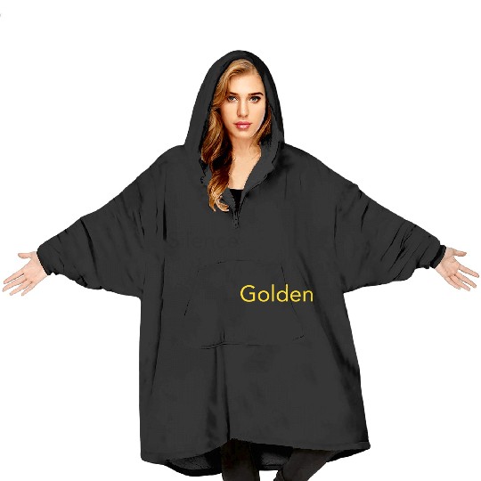 Silence is Golden Black Blanket Hoodies
