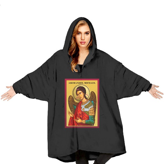 Archangel Michail Orthodox pray icon Blanket Hoodies