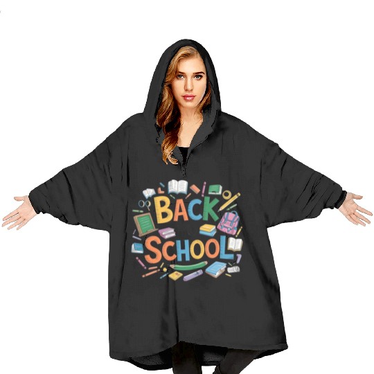 back to school on kids Blanket Hoodies